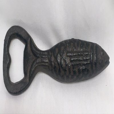 Fish Bottle Opener Handheld Rustic Cast Iron Reproduction Vintage Style