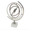 Deco 79 Aluminum Armillary Globe with Marble Base, 10" x 7" x 13", Silver view 1