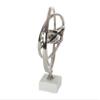 Deco 79 Aluminum Armillary Globe with Marble Base, 10" x 7" x 13", Silver view 2