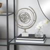 Deco 79 Aluminum Armillary Globe with Marble Base, 10" x 7" x 13", Silver view 3