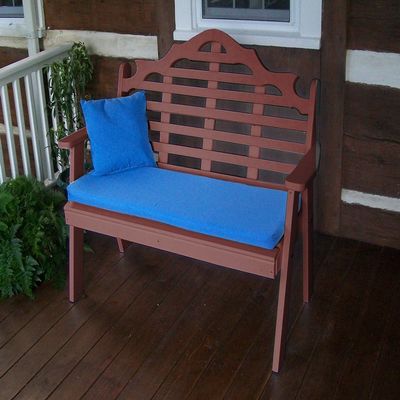 A & L Furniture Poly Marlboro Garden Bench, Cherrywood