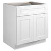 Design House Brookings Shaker Unassembled Sink Base Kitchen Cabinet SB30, 30 W x 24 D x 34.5 H, Painted White with Sherwin Williams, Solid Wood  Design House, 561472 view 1