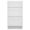 Design House Brookings Shaker Unassembled Drawer Base Kitchen Cabinet 3DB18, 18 W x 24 D x 34.5 H, Painted White, Solid Wood, Design House, 561464 view 4