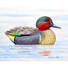 Betsy Drake Green Wing Teal Door Mat 18x26 view 1