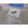 Betsy Drake Green Wing Teal Door Mat 18x26 view 2