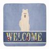 Caroline's Treasures BB5611RUG Samoyed Welcome Machine Washable Memory Foam Mat, Bathroom Rug, Non-Slip Bath Mat, Durable Thick Washable Rugs for Kitchen, Bathroom Quick Dry, Decorative Artwork, view 1