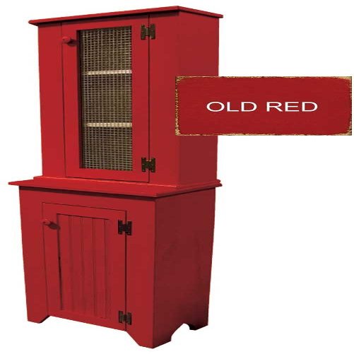 Sawdust City Jelly Cupboard and Tall Hutch Set (Old Red)