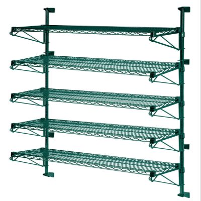 Omega Products Corporation 18" Deep x 48" Wide x 63" High Adjustable 5 Tier Freezer Wall Mount Shelving Kit