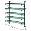 Omega Products Corporation 18" Deep x 48" Wide x 63" High Adjustable 5 Tier Freezer Wall Mount Shelving Kit view 2