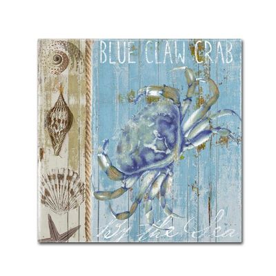 Blue Crab I by Color Bakery, 18x18-Inch Canvas Wall Art
