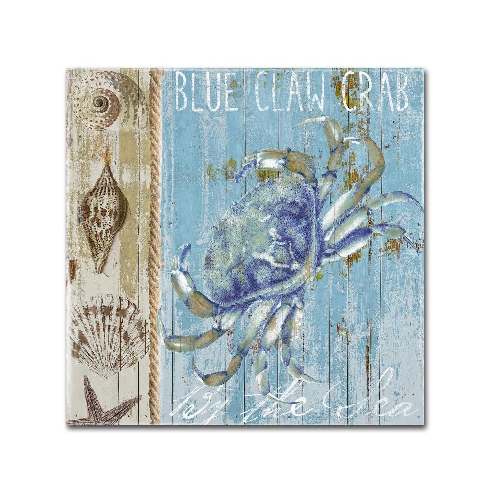 Blue Crab I by Color Bakery, 18x18-Inch Canvas Wall Art