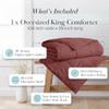 Southshore Fine Living, Inc. Comforters, King Size Down Alternative Comforter, Oversized Cal/King Comforter Set, Hotel Bedding, Pet Hair Resistant Comforters, Wrinkle Free Bedding Set, Marsala view 2