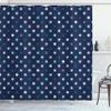 Ambesonne Navy Blue Shower Curtain, Polka Dots 5 s 6 s Pattern for Room Spots Art Design, Cloth Fabric Bathroom Decor Set with Hooks, 69" W x 84" L, Navy Blue Purple view 1