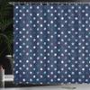Ambesonne Navy Blue Shower Curtain, Polka Dots 5 s 6 s Pattern for Room Spots Art Design, Cloth Fabric Bathroom Decor Set with Hooks, 69" W x 84" L, Navy Blue Purple view 3