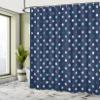 Ambesonne Navy Blue Shower Curtain, Polka Dots 5 s 6 s Pattern for Room Spots Art Design, Cloth Fabric Bathroom Decor Set with Hooks, 69" W x 84" L, Navy Blue Purple view 4