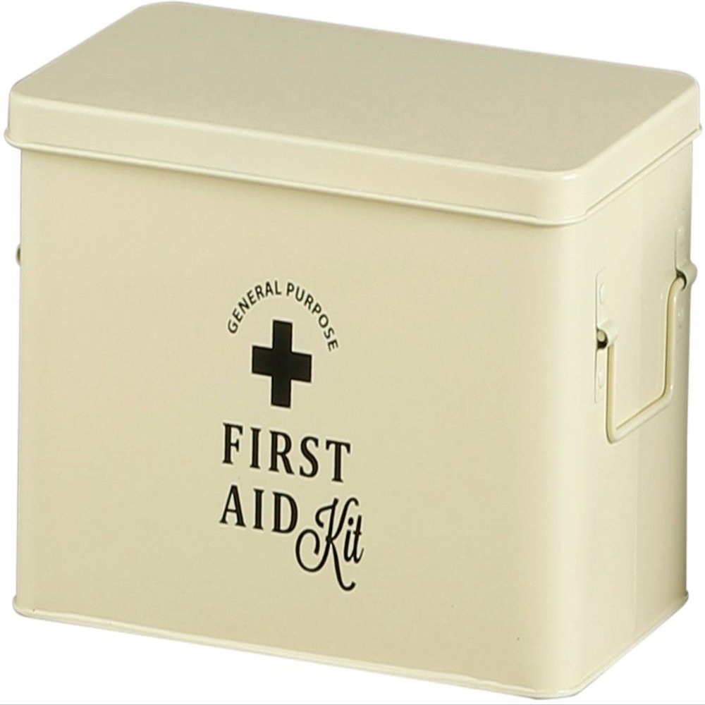 (Habiter) Abite HO-502-IV First Aid Kit, Fail First Aid Box, L, Ivory