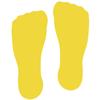 LiteMark 9 inch Yellow Sock Print Decal Stickers for Floors and Walls - Pack of 12 view 1