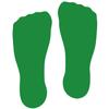 LiteMark 9 inch Green Sock Print Decal Stickers for Floors and Walls - Pack of 12 view 1