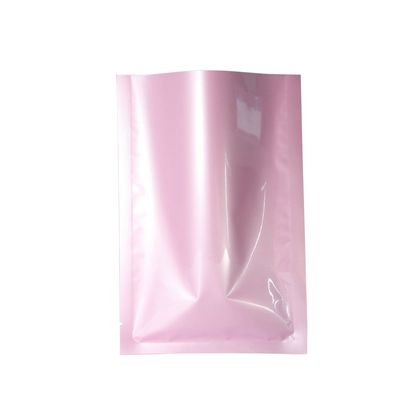 200PCS Glossy Light Pink Metallic Mylar Foil Open Top Sample Bags 10x15cm (3.9x5.9")