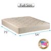 Dream Solutions USA Comfort Classic Gentle Firm (Full - 54"x75"x9") Mattress Only - Fully Assembled, Orthopedic, Good for Your Back, Long Lasting and 2 Sided view 2
