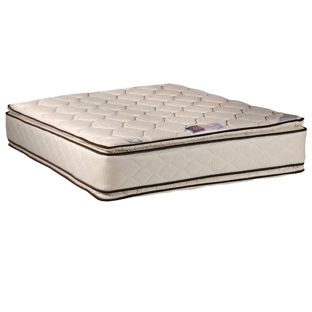 Dream Solutions USA Coil Comfort PillowTop Medium Firm Mattress Only (Twin) Double-Sided Sleep System with Enhanced Cushion Support- Fully Assembled, Great for Your Back, longlasting Comfort
