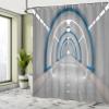 Ambesonne Outer Space Shower Curtain, Galaxy Textured Spaceflight Animation Force Travel Static Image Print, Cloth Fabric Bathroom Decor Set with Hooks, 69" W x 70" L, Grey Blue view 4