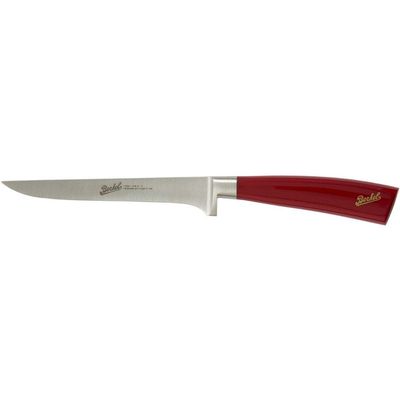 Berkel Elegance Boning Knife | 6" Stainless Steel Blade | Elegant Cutlery for Home & Kitchen | Made in Italy (Red)