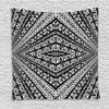Ambesonne Psychedelic Tapestry, Geometric Dimension Ornament Motif with Triangle Diamond Forms Oriental Image, Wall Hanging for Bedroom Living Room Dorm Decor, 60" X 80", Charcoal Grey White view 1