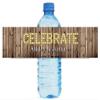 DesignThatSign 100 Rustic Wood Marquee Celebrate Wedding Anniversary Water Bottle Labels Engagement Party Birthday view 1