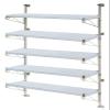 Omega Products Corporation 18" Deep x 30" Wide x 54" High Adjustable 5 Tier Solid Galvanized Wall Mount Shelving Kit view 1