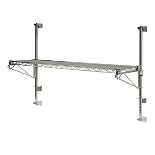 Omega 21" Deep x 24" Wide x 24" High Adjustable 1 Tier Chrome Wall Mount Shelving Kit