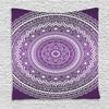 Ambesonne Purple Tapestry, Ombre Mandala Art Print Vibrant Floral Pattern Boho Hippie Inspired Design, Wall Hanging for Bedroom Living Room Dorm Decor, 60" X 80", Purple White view 1