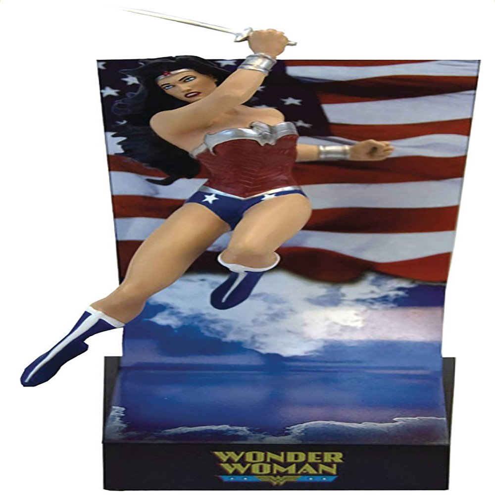 DC Comics - Wonder Woman New 52 Premium Motion Statue, FT408332, Red, White, Blue