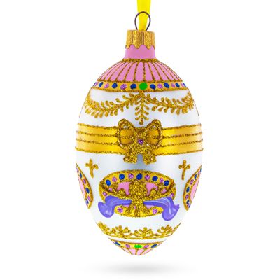 1903 Bonbonniere Royal Egg Glass Ornament 4 Inches