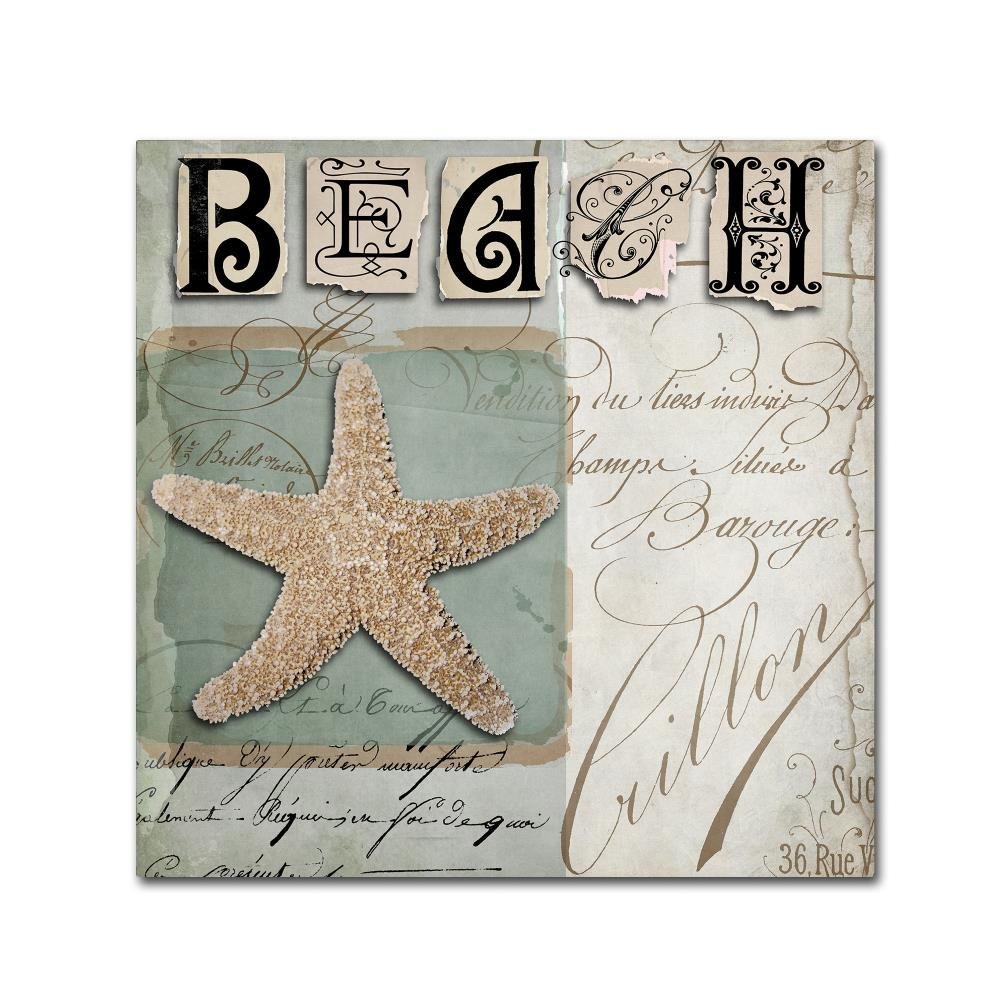 Beach Book II by Color Bakery, 18x18-Inch Canvas Wall Art