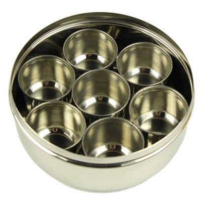 Diwali Gift for Mother - Indian Cooking Spice Storage Steel Container Box/Masala Dabba [sku100962]