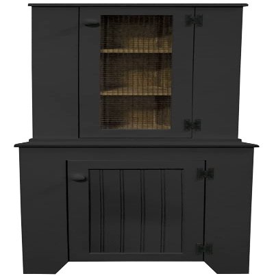 Sawdust City Solid Wood Kitchen Corner Hutch (Solid Black) Many Colors Options
