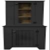 Sawdust City Solid Wood Kitchen Corner Hutch (Solid Black) Many Colors Options view 1