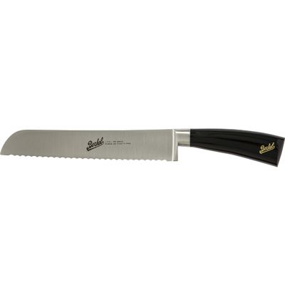 Berkel Elegance Bread Knife | 8.5" Stainless Steel Blade | Elegant Cutlery for Home & Kitchen | Made in Italy (Black)