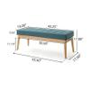 Christopher Knight Home Saxon Fabric Bench, Dark Teal view 3