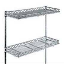 Omega Products Corporation 12" Deep x 48" Wide x 24" High 3 Tier Cantilever Chrome Adjustable Wall Mount Shelving Kit