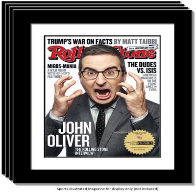 Creative Picture Frames 10.5x12.5 Collectors Edition Rolling Stones Magazine Frame, Displays 1967 Magazines w/White Matting and Wall Hanger (Pack of 4) Measure-Your-Magazine