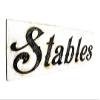 Stables 40"x10" Sign Rustic Horse Barn Wall Decor Handmade Carved Wood Farmhouse Sign Equestrian Stable Artwork Ready to Hang view 1