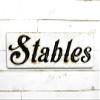Stables 40"x10" Sign Rustic Horse Barn Wall Decor Handmade Carved Wood Farmhouse Sign Equestrian Stable Artwork Ready to Hang view 2