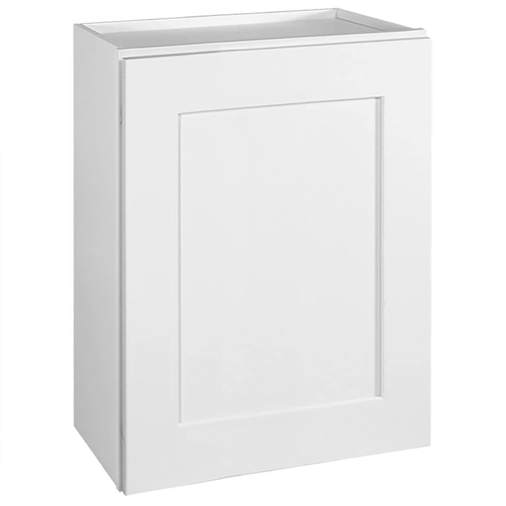 Design House Brookings Shaker Unassembled Wall Kitchen Cabinet W1824, 18 W x 12 D x 24 H, Painted White, Solid Wood, Design House, 561555