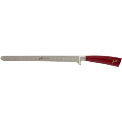 Berkel Elegance Salmon Knife | 10" Stainless Steel Blade | Elegant Cutlery for Home & Kitchen | Made in Italy (Red)