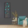 All American Collection New Modern Chic Aluminum/Metal Wall Decor Frame 12"x30" (Turquoise Closed Flowers) view 1