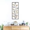 All American Collection New Modern Chic Aluminum/Metal Wall Decor Frame 12"x30" (Leaves Mirrors) view 1