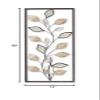 All American Collection New Modern Chic Aluminum/Metal Wall Decor Frame 12"x30" (Leaves Mirrors) view 3