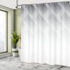 Ambesonne Grey Shower Curtain, Blur Poster Display with Simplistic Square Shapes Contemporary Mosaic Optic Illusion Print, Cloth Fabric Bathroom Decor Set with Hooks, 69" W x 84" L, Ivory view 4